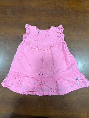 Magnetic Me Pink Eyelet Ruffle Dress